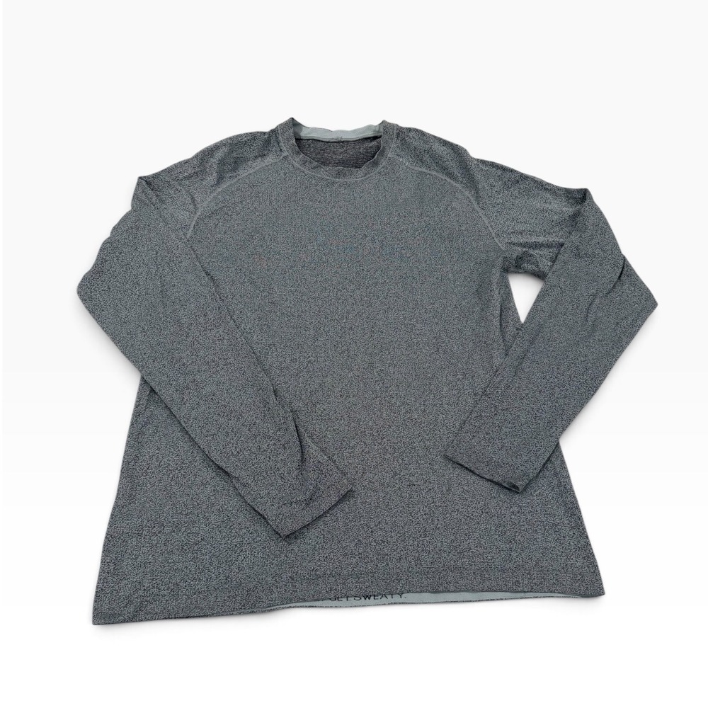 Lululemon Metal Vent Tech Long Sleeve Shirt XL Grey Blue Space Dye Mens Training